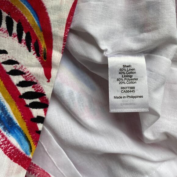 J. Crew Linen Blend Ruffle One Shoulder Floral Print Mini Dress Resort Summer - Picture 5 of 7